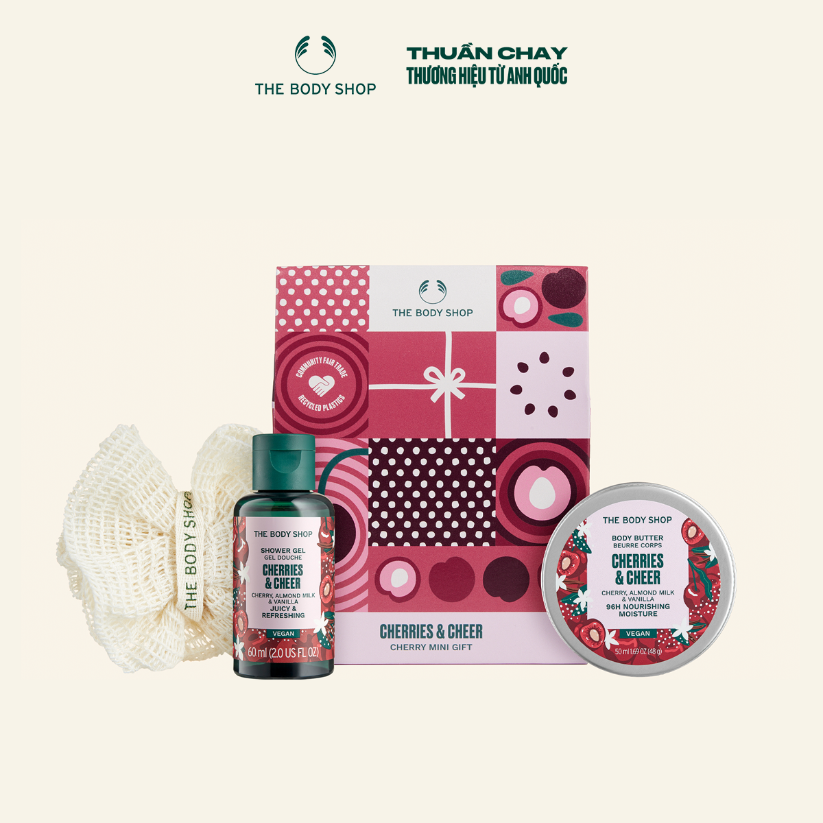 [GIFT SET] Bộ Quà Cherries & Cheer Mini Gift XM23 The Body Shop