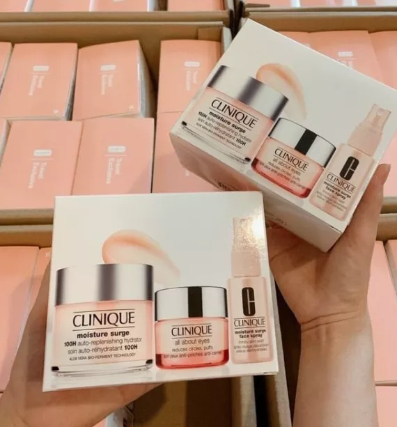 (CÓ VIDEO) Set Kem Dưỡng Ẩm Clinique Moisture Surge 100 Hour (125ML + 15ML + 30ML)