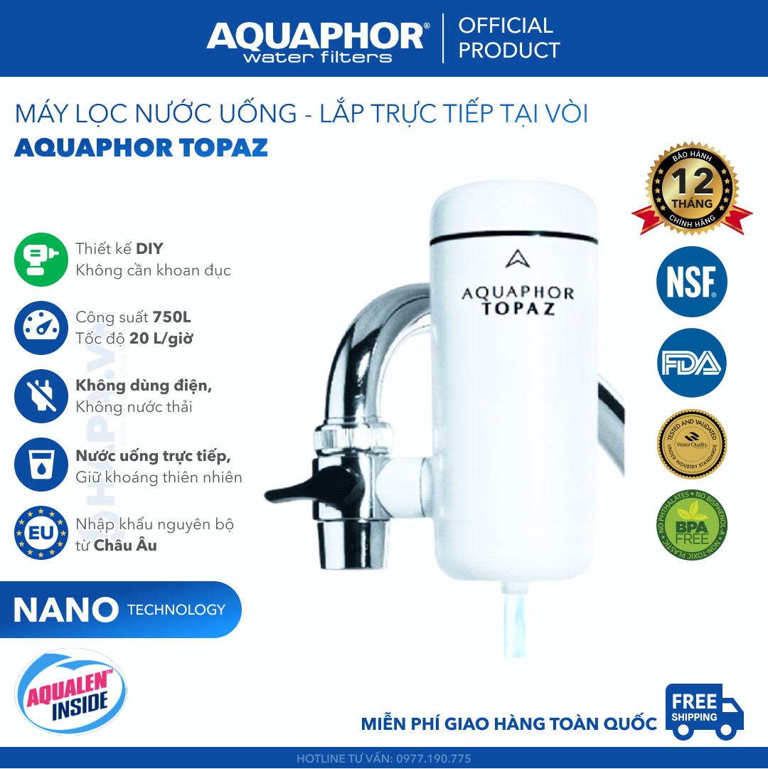 Premium Direct Drinking Water Purifier AQUAPHOR TOPAZ - Made in Europe