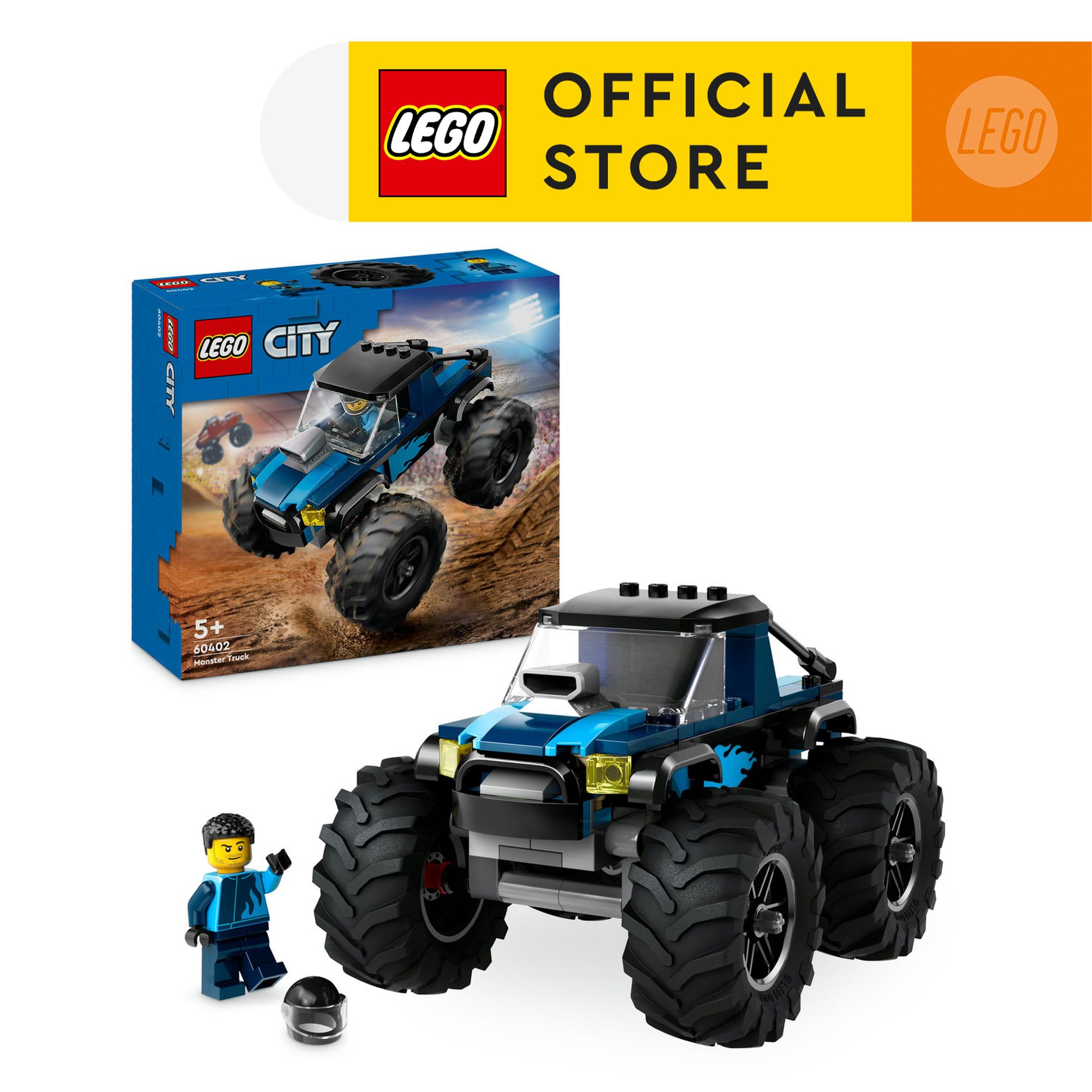  LEGO CITY 60402 Đồ chơi lắp ráp Chiến xe Monster xanh dương  148 chi tiết  