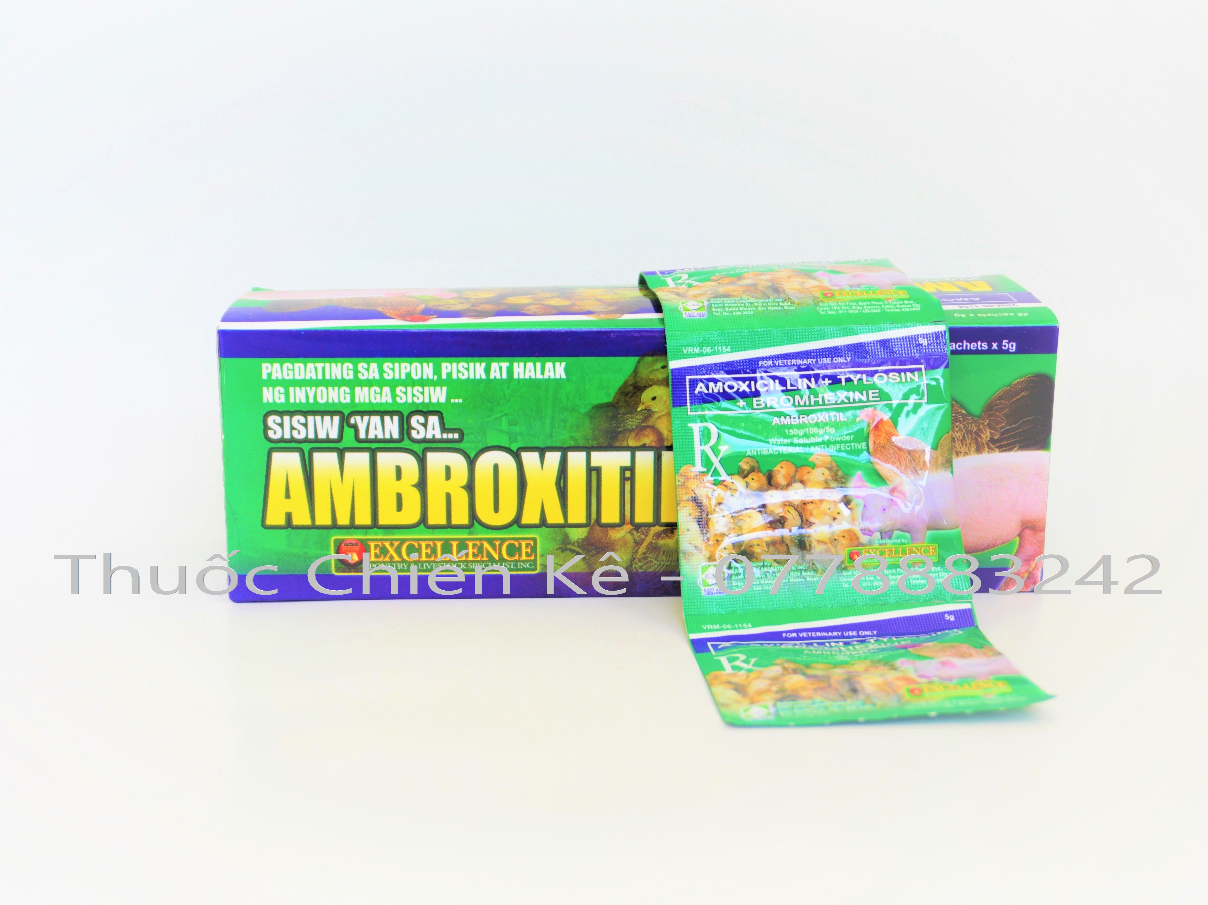 Ambroxitil úm gà con, phòng bệnh cho gà đá - Thuốc Chiến Kê.