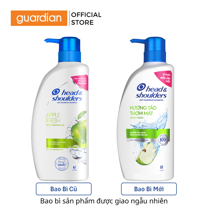 Dầu Gội Làm Sạch Gàu Hương Táo Thơm Mát Anti-Dandruff Apple Fresh Head & Shoulders 625Ml