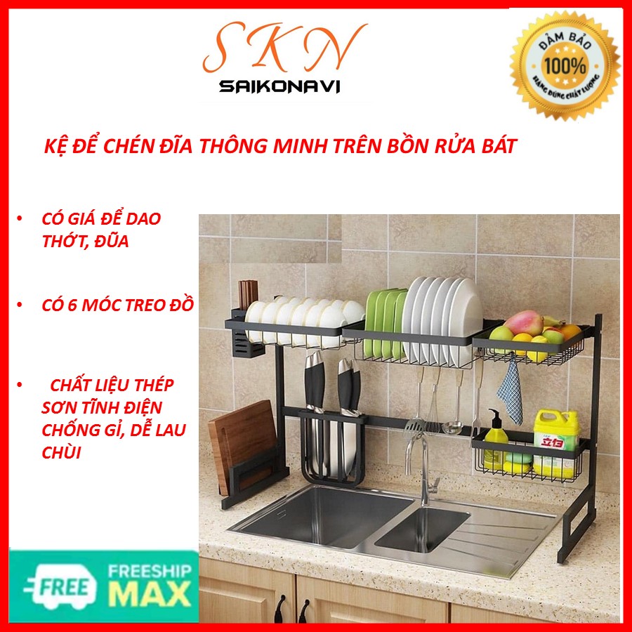 Kệ úp bát đĩa trên chậu rửa, thép không gỉ - kệ úp bát đĩa, kệ đựng chén bát