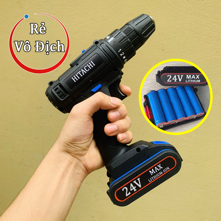 Khoan pin 24v hitachi 2 pin cao cấp