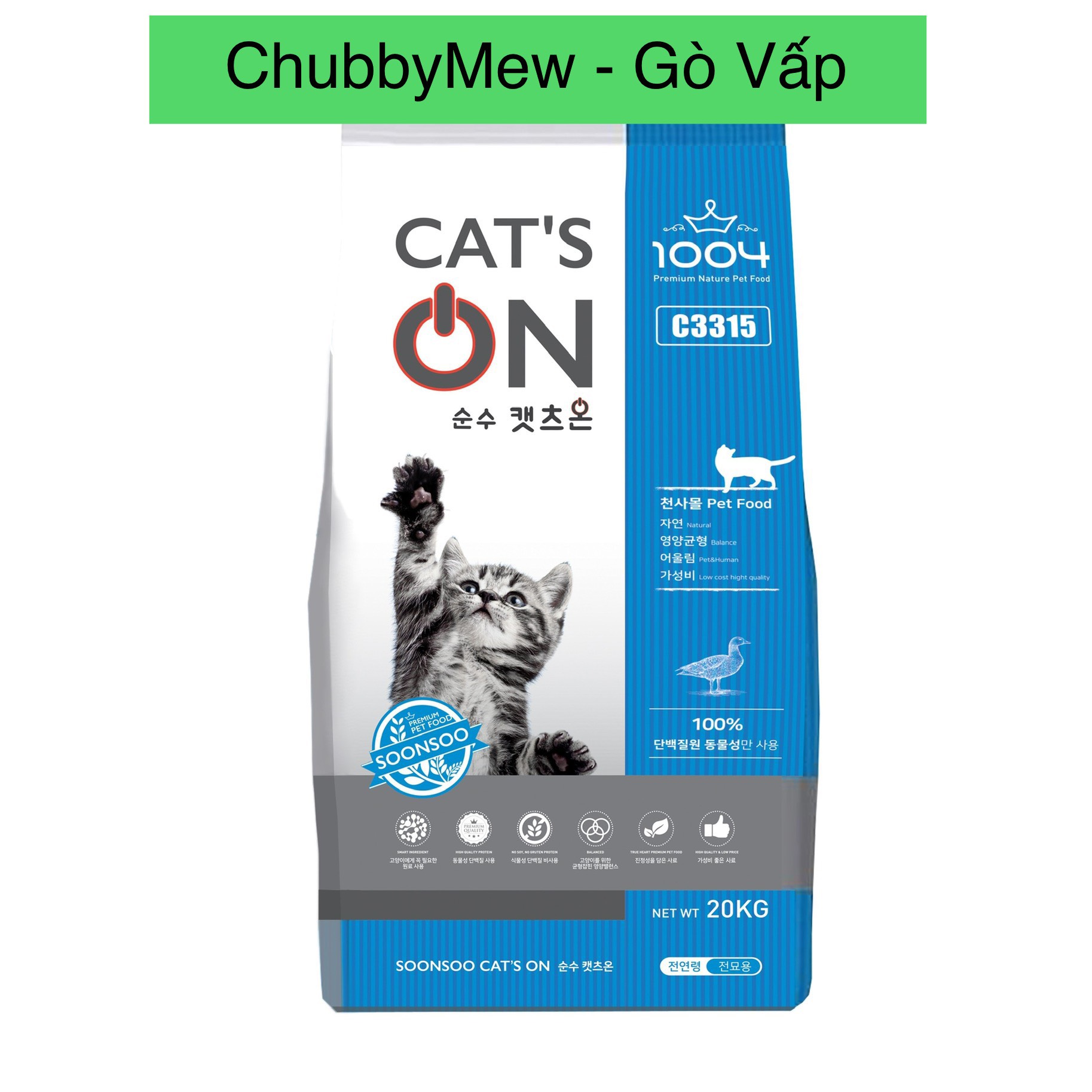 Hạt thức ăn mèo Cats On 5kg -15kg- 20kg - 1kg - Chubby Mew Petshop