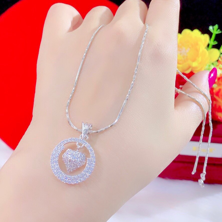 Dây chuyền nữ mạ bạch kim mẫu mới cực đẹp