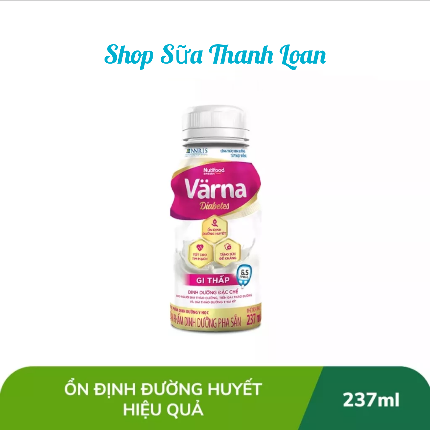 Chai Sản Phẩm Dinh Dưỡng Pha Sẵn Nutifood Varna Diabetes Chai 237ml.