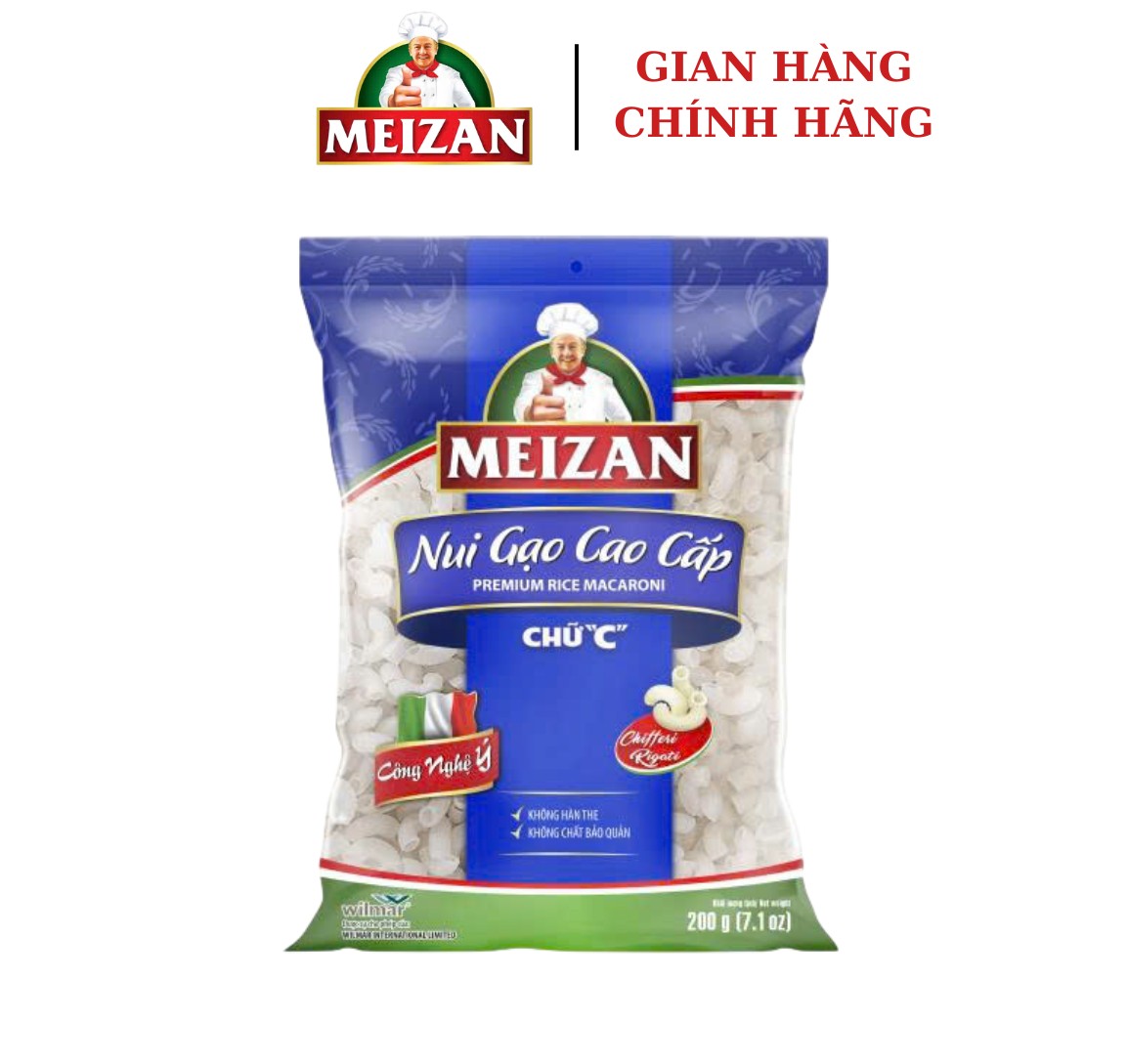 Nui Gạo Cao Cấp Meizan Hình Chữ C 200g/ Gói