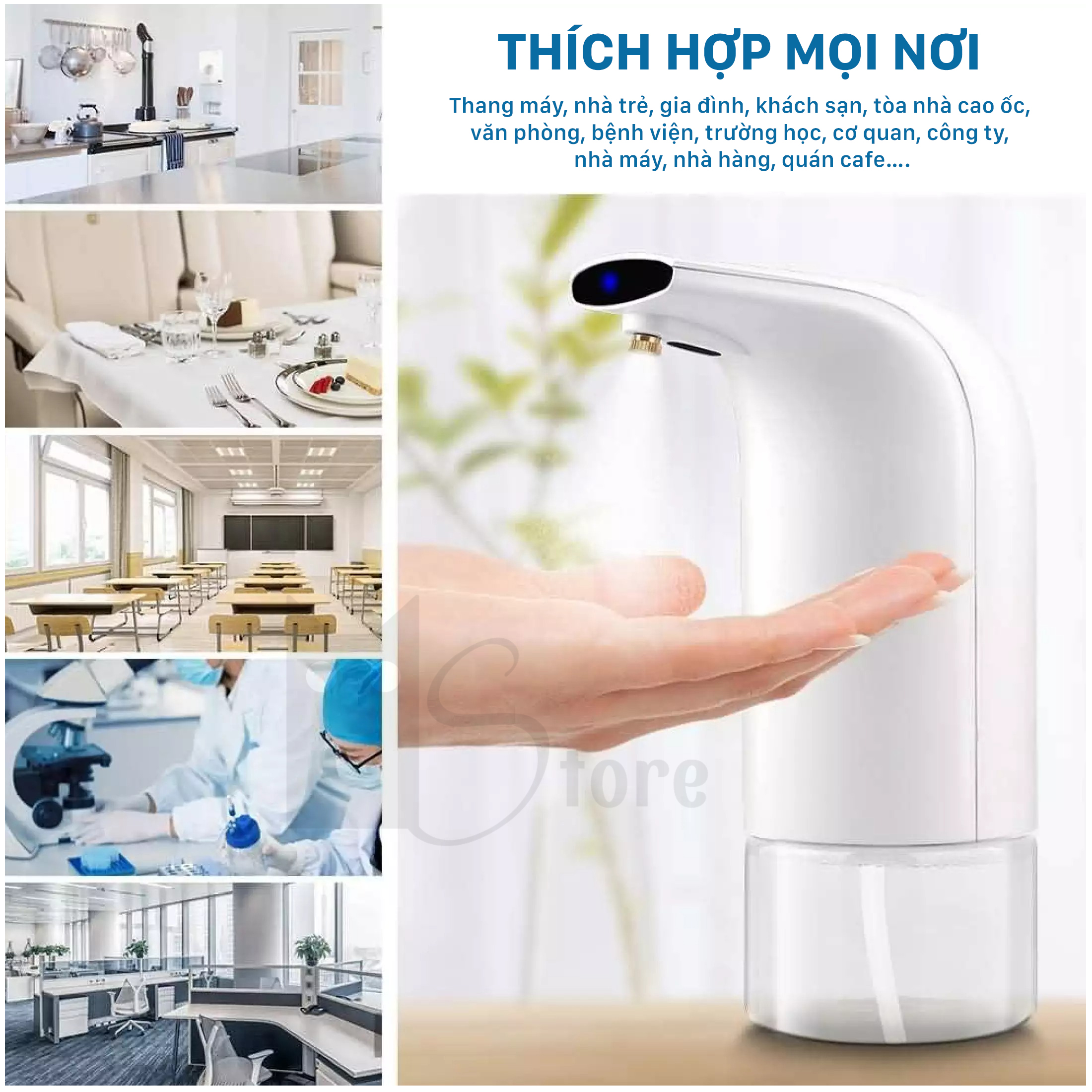 Máy rửa tay cảm ứng cao cấp - máy rửa tay sát khuẩn tự động dung tích 320ml