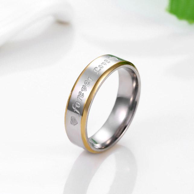 Freeship Nhẫn cặp titanium 2 màu forever love BHN72