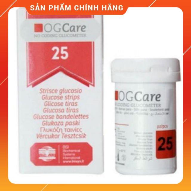 Que đường huyết ogcare hộp 25t