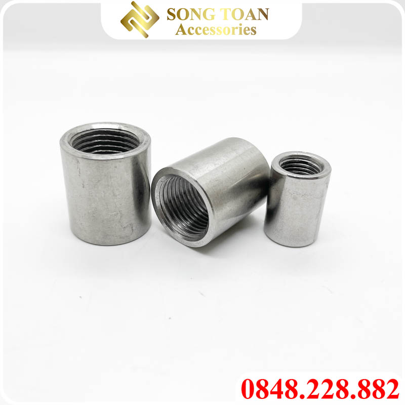 Măng sông inox, nối ren trong inox 304, măng sông inox 304 hai đầu ren trong