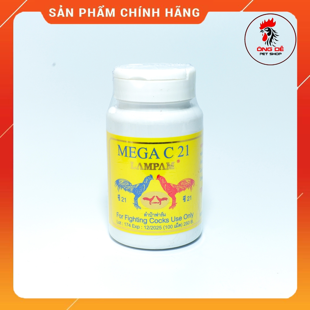 MEGA C21 - Nở cơ, tăng bo, bồi bổ gân cốt cho gà 100 VIÊN