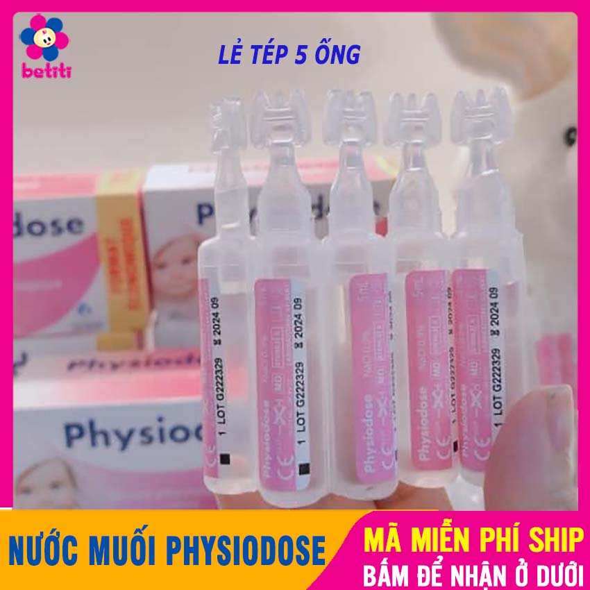 [Hoàn tiền 6%] [SET 5 LỌ] Nước Muối Sinh Lý Pháp PHYSIODOSE (vỉ 5 ống 3 Màu Vang, Xanh, Hồng) Cao Cấp, Tinh Khiết, An Toàn Cho Trẻ, Đạt Tiêu Chuẩn Châu Âu - Xịt Mũi, Nhỏ Mắt, Rửa Mặt, Nước Muối Xịt Mũi Cho Bé, Nuoc Muoi Sinh Li