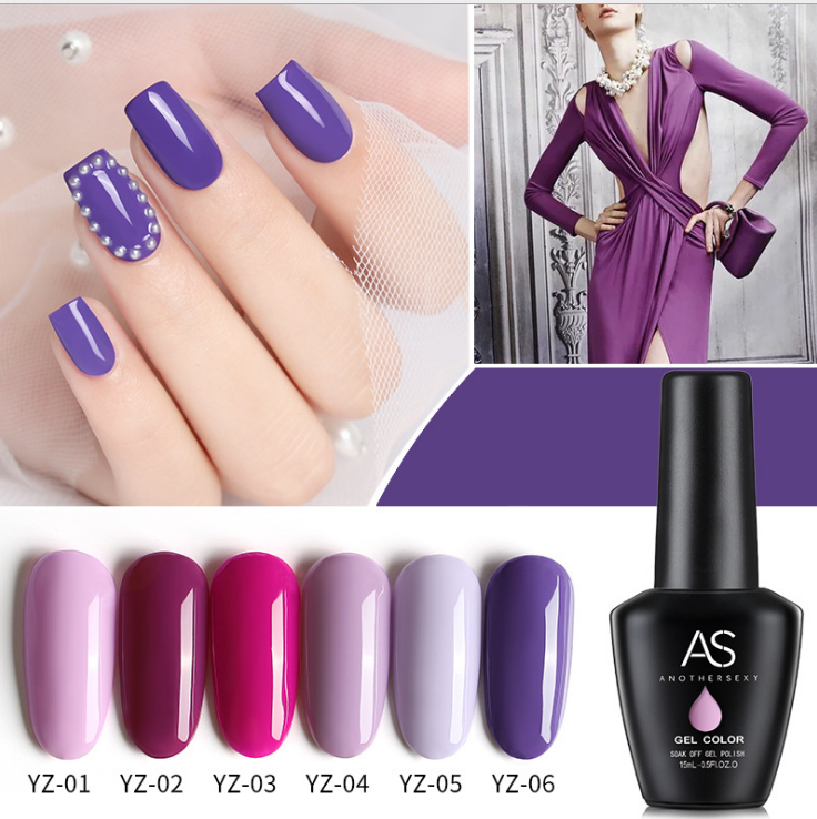 [HCM]Sơn gel AS - màu tím hồng mã YZ
