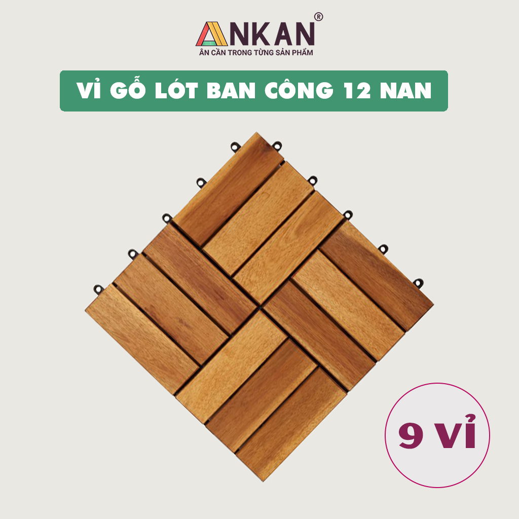 Vỉ Gỗ Lót Sàn, Ván Lót Sàn Gỗ, Vỉ Nhựa Lót Ban Công, Ngoài Trời, Sân Vườn, Cạnh Hồ Bơi 12 Nan Màu Vàng Nắng