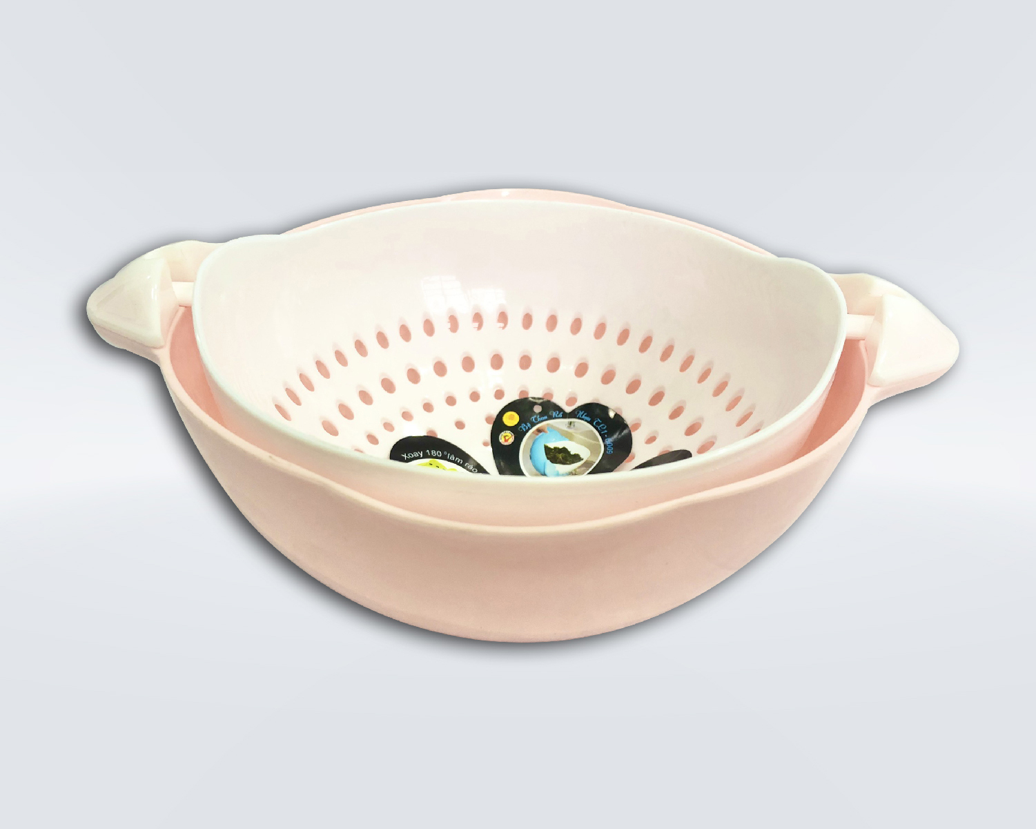 Bộ thau rổ nhựa tự lập tl1-6009 - 26 x 21 x 10cm