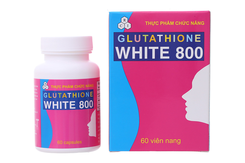 Giảm tàn nhang, làm trắng da glutathione white 800