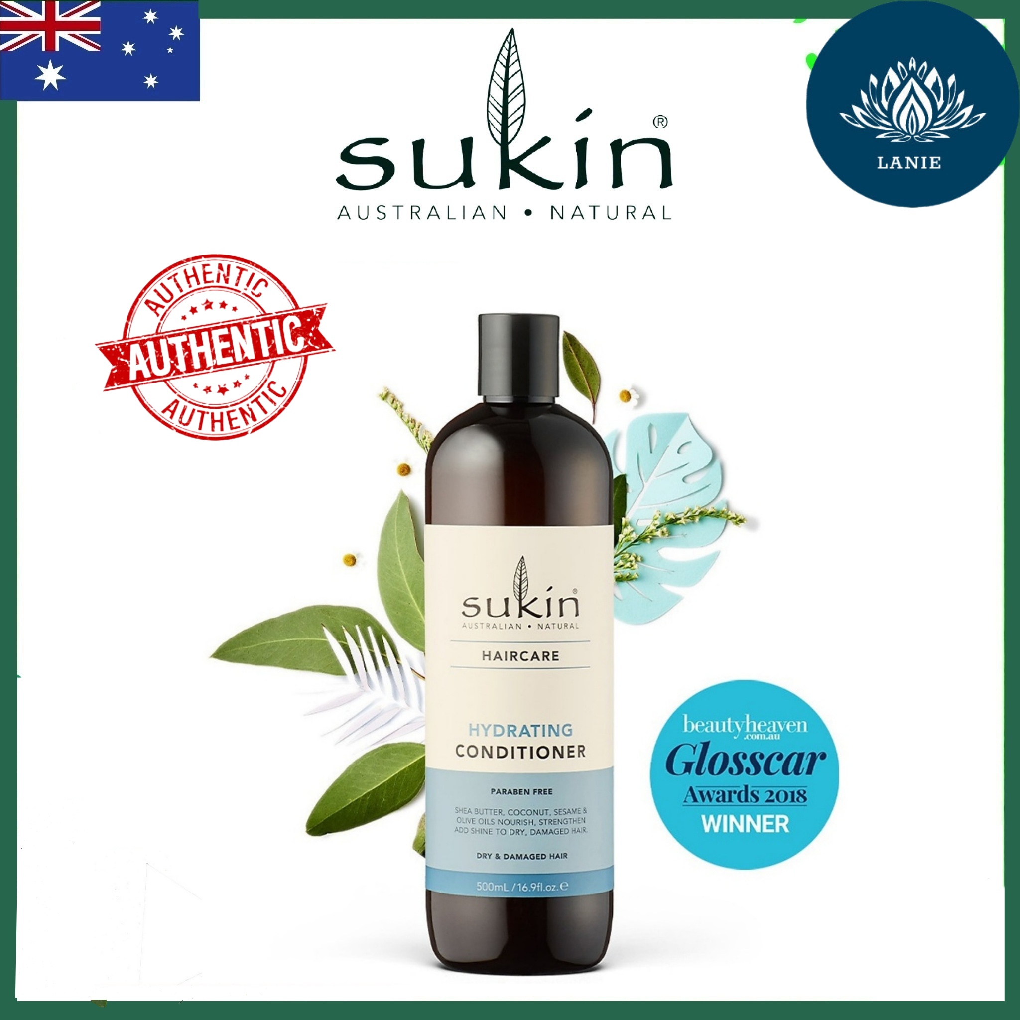 Dầu xả dưỡng ẩm cho tóc Sukin Hydrating Hair Conditioner 500ml Vn