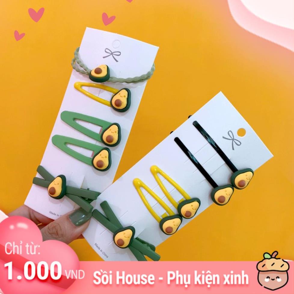 Phụ kiện tóc trái bơ dễ thương hot trend