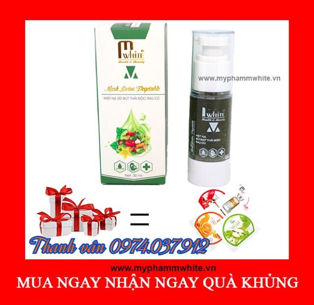 Mặt nạ thải độc sủi bọt rau củ quả