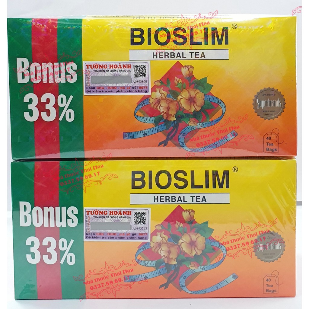 Trà giảm cân bioslim - hộp 40 túi