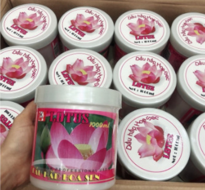 KEM XẢ - KEM Ủ TÓC HOA SEN PHỤC HỒI TÓC KHÔ MỀM MƯỢT TÓC 1000ML