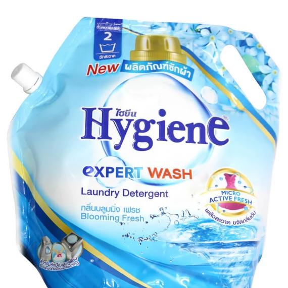 Nước giặt xả vải Hygiene Blooming Fresh Thái Lan túi 1800ml - Màu xanh