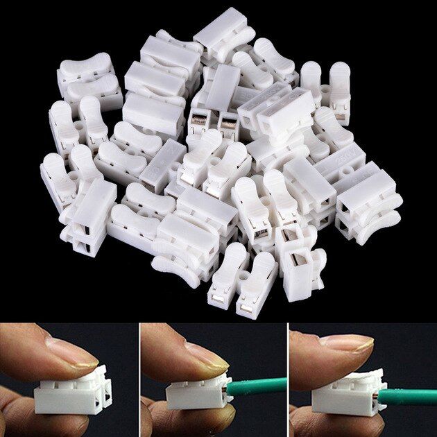 [HCM]Bộ 50 Cút nối dây điện nhanh CH-2 (domino kẹp) - mối nối đẹp gọn gàng an toàn chống chạm chập điện cháy nổi trong các hộp âm tường hoặc hộp nổi…