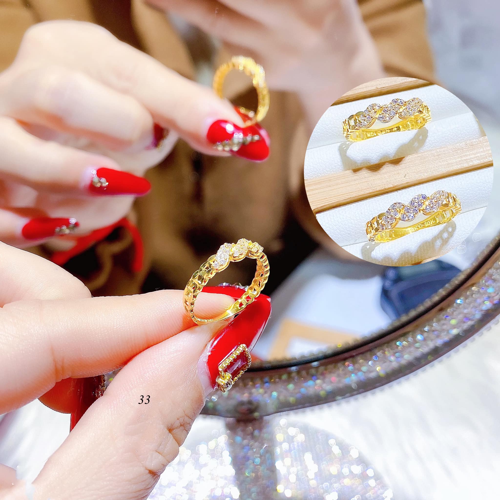 Nhẫn nữ vàng tây cao cấp MS35d