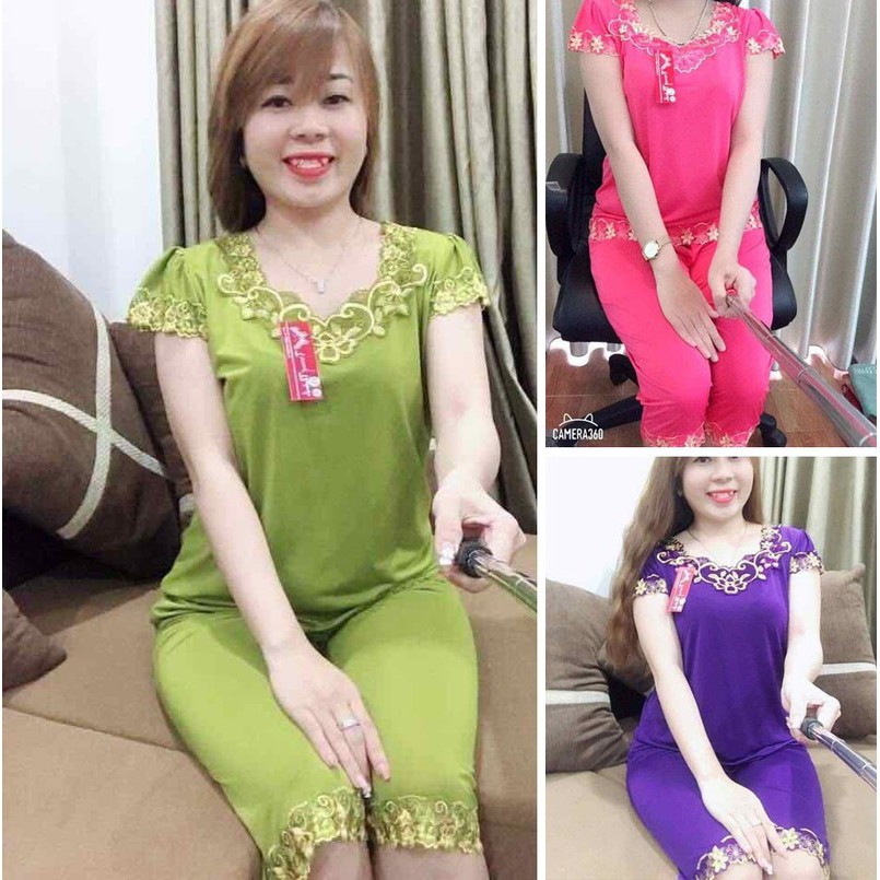 Bộ mặc nhà nữ trung niên cho mẹ đồ bộ nữ thun lạnh mặc ở nhà