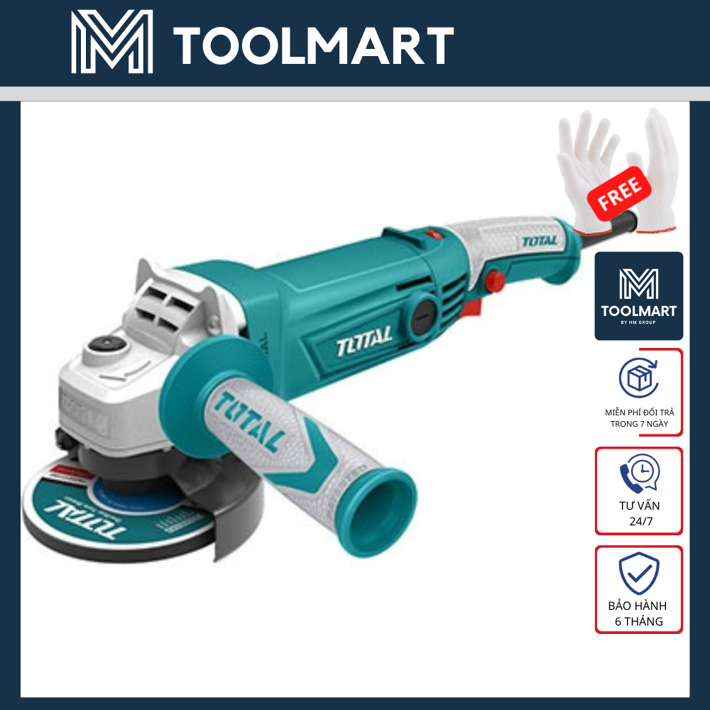 Máy mài góc 1010w total 5" - tặng 2 lưỡi cắt - có điều chỉnh tốc độ - tg1121256-3