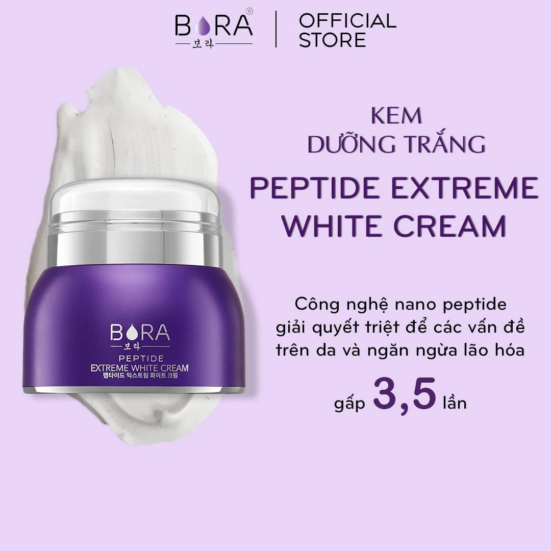 Kem dưỡng trắng da chống lão hóa bora peptide extreme white cream hủ 50g