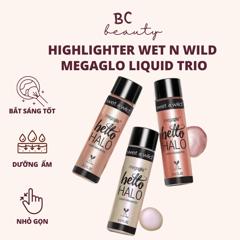 Kem bắt sáng wet n wild ultra-lit liquid highlighter | bám lâu, dễ tán, lên màu đậm, nhiều tone màu cho da