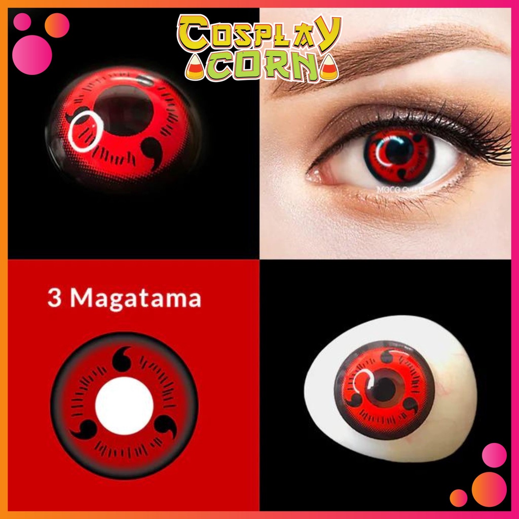 Kính Áp Tròng Hóa Trang, Lens Crazy Màu Sắc Cosplay Sharingan, Kakashi, Uchiha, Hinata, Sasuke Đẹp Và Rõ Siêu Nổi Bật
