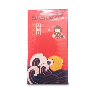 Bao cao su SÁSUKE 5 in 1 - Giải pháp an toàn tránh thai hiêu quả lên đến 99% - Hộp 10 chiếc( Mua 5 hộp Rocket + tặng 1 hộp BCS 10 chiếc )