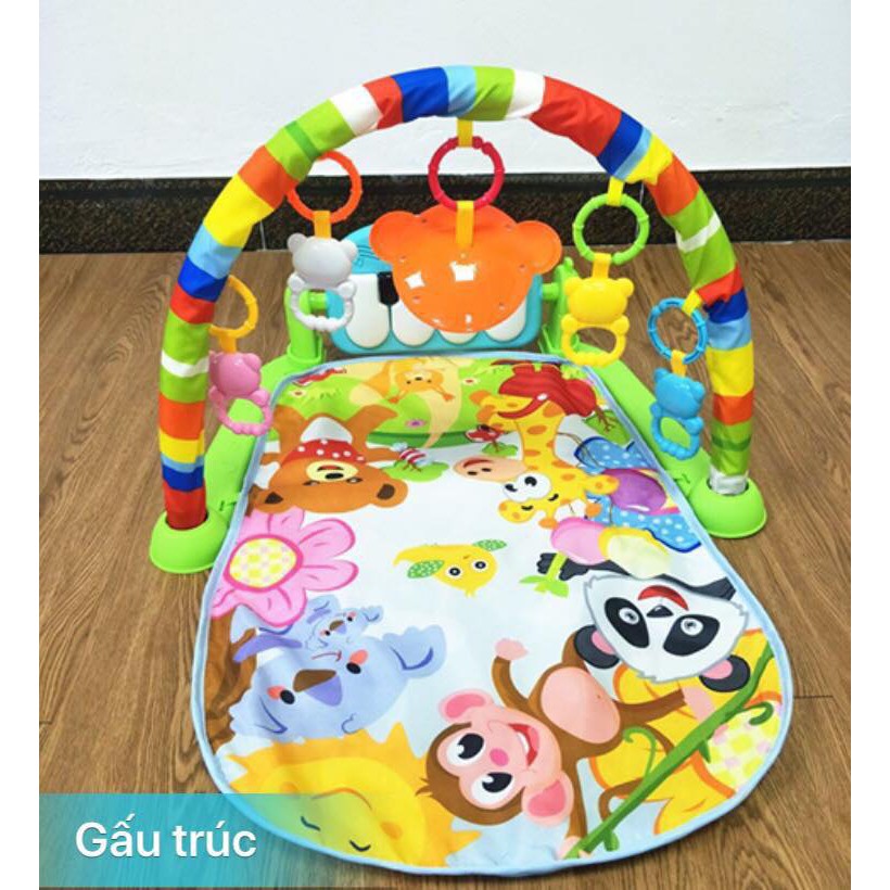 Thảm nằm chất liệu an toàn, êm ái có nhạc piano cho bé từ 0-12 tháng tuổi-thảm chơi cho bé-thảm nhạc