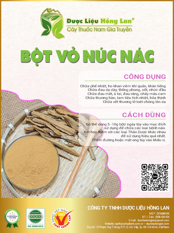 ✅ 500g bột vỏ núc nác nguyên chất
