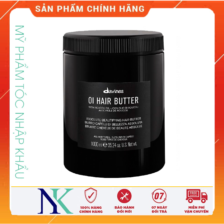 Hấp dầu davines oi hair butter phục hồi dành cho mọi loại tóc 1000ml