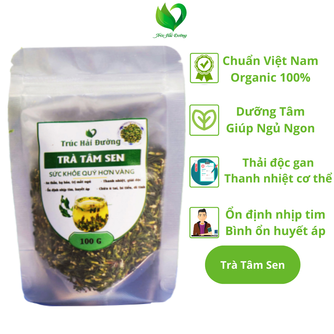 Trà tâm sen khô giúp dễ ngủ ngủ ngon loại thượng hạng 100gr