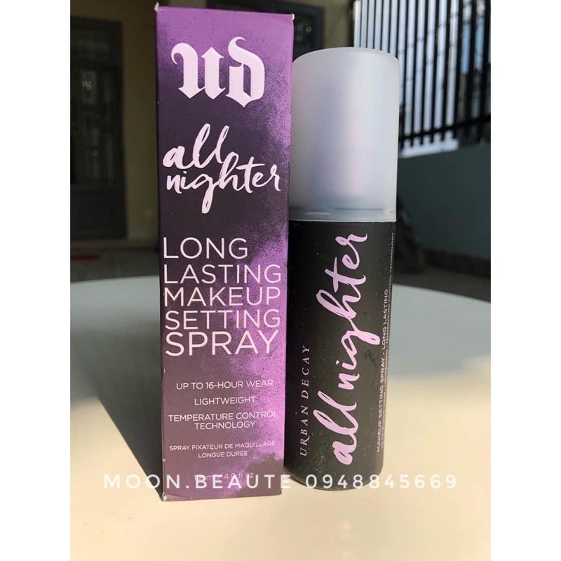 [BILL US] Xịt khoá nền Urban Decay All nighter giữ lớp nền hoàn hảo suốt 24h