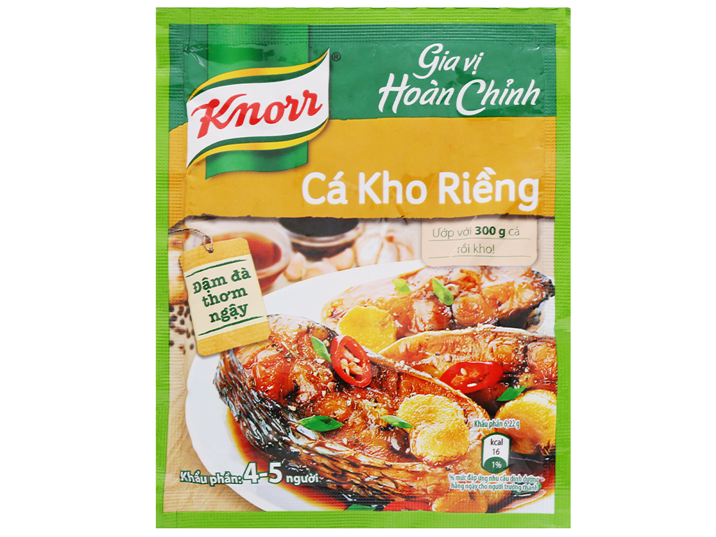 Gia vị hoàn chỉnh cá kho riềng Knorr gói 28g