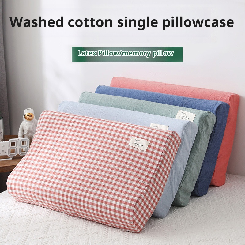 Memory Pillowcase Washed Cotton Pillowcase Latex Pillowcase