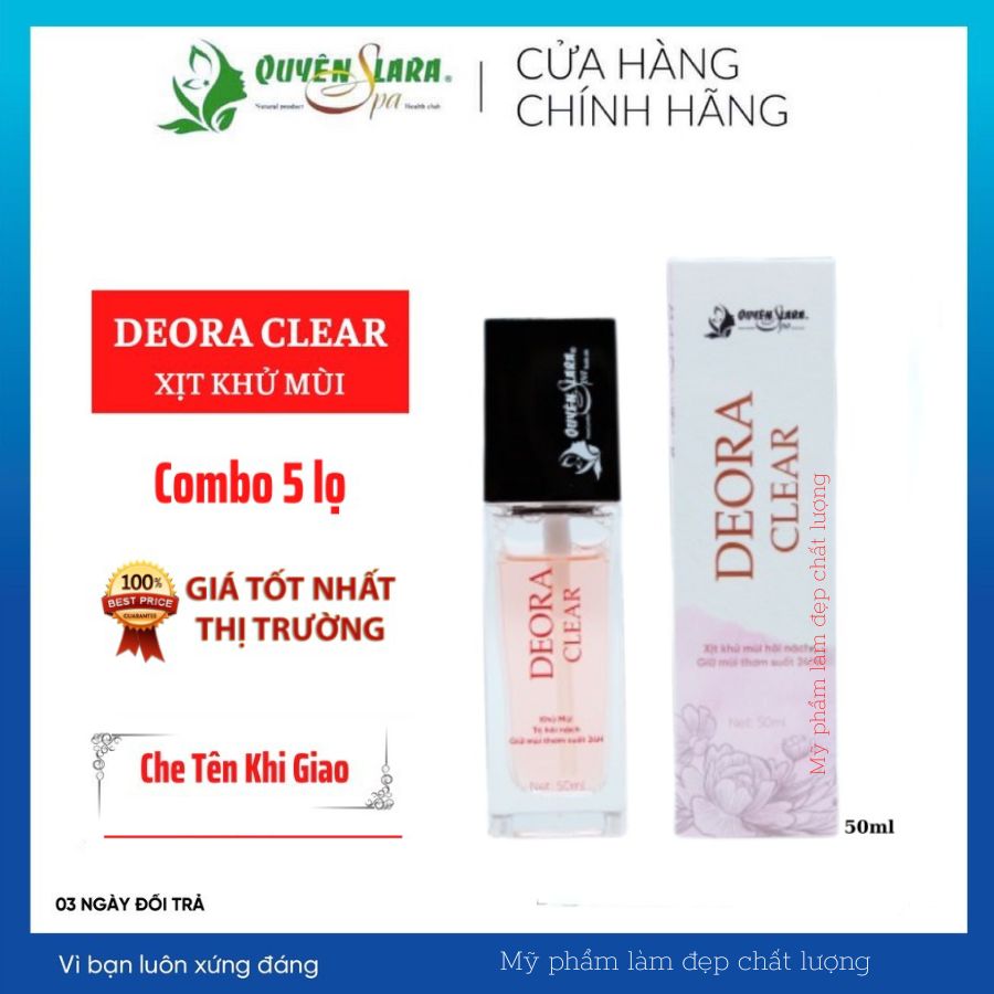 Xịt khử mùi hôi nách deora clear quyên lara chính hãng 50ml