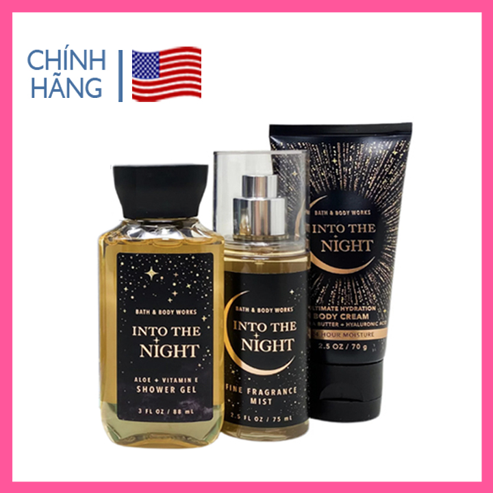 Sữa tắm - Dưỡng thể - Xịt thơm body mini Travel Size hương Into the Night - Bath & Body Works