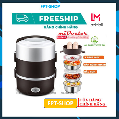 Hộp Đựng Cơm Giữ Nhiệt 3 Tầng, hộp cơm giữ nhiệt văn phòng, Có Lõi Hâm Nóng Thức Ăn, Cặp Lồng Ủ Cơm 3 Tầng Inox, Cặp lồng cơm giữ nhiệt có cắm điện hâm nóng đồ ăn ruột inox cao cấp, cà men nấu cơm và hâm nóng