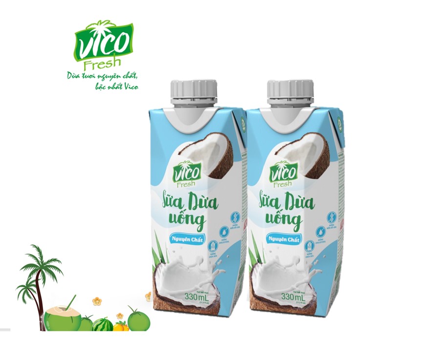 COMBO 2 HỘP SỮA DỪA VICO FRESH  330ml
