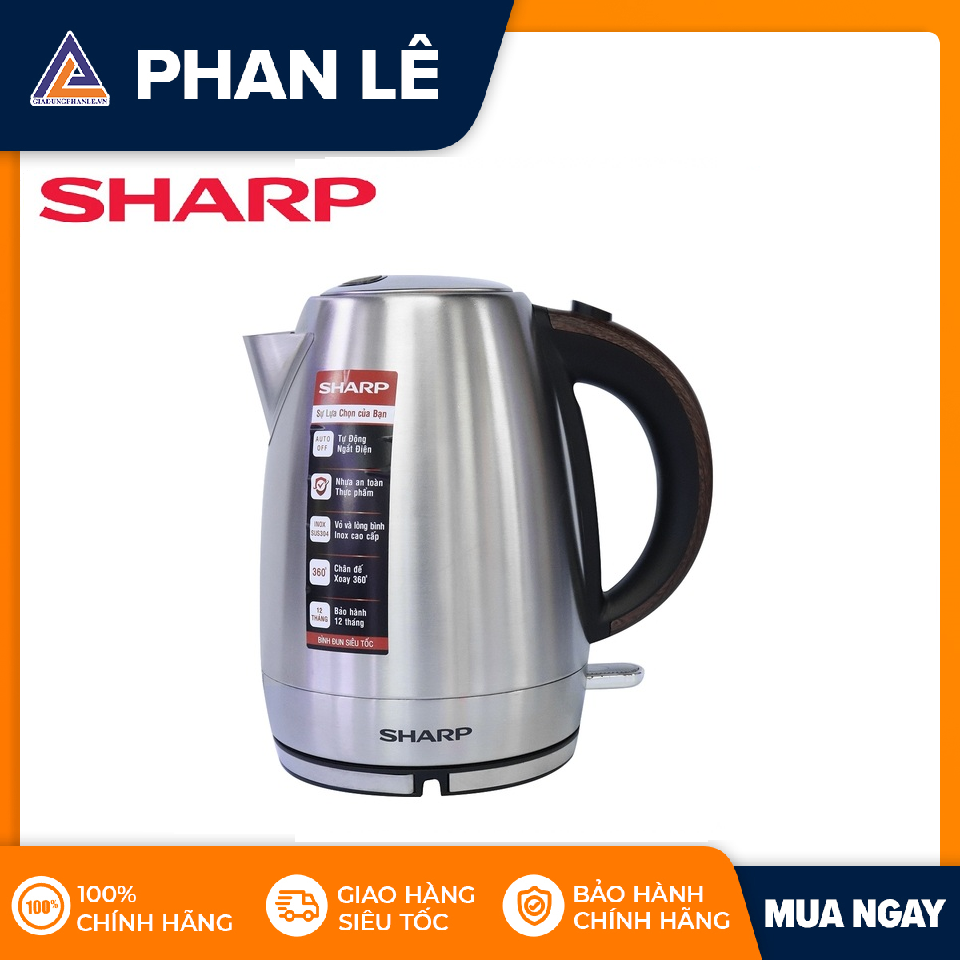 Bình đun siêu tốc sharp ekj-17evsd-wd 1.7 lít
