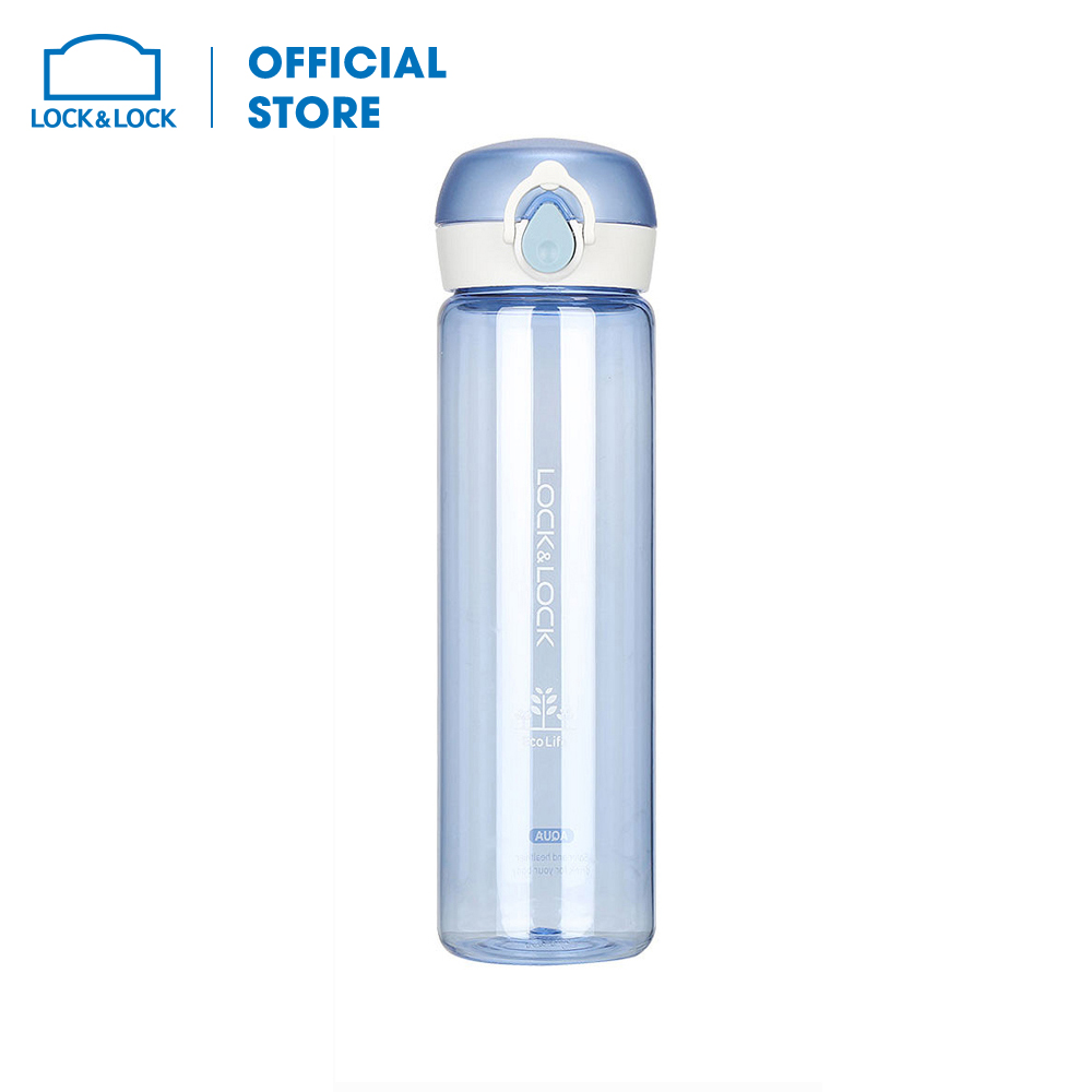 Bình đựng nước 550ml lock&lock one touch bottle hlc645blu