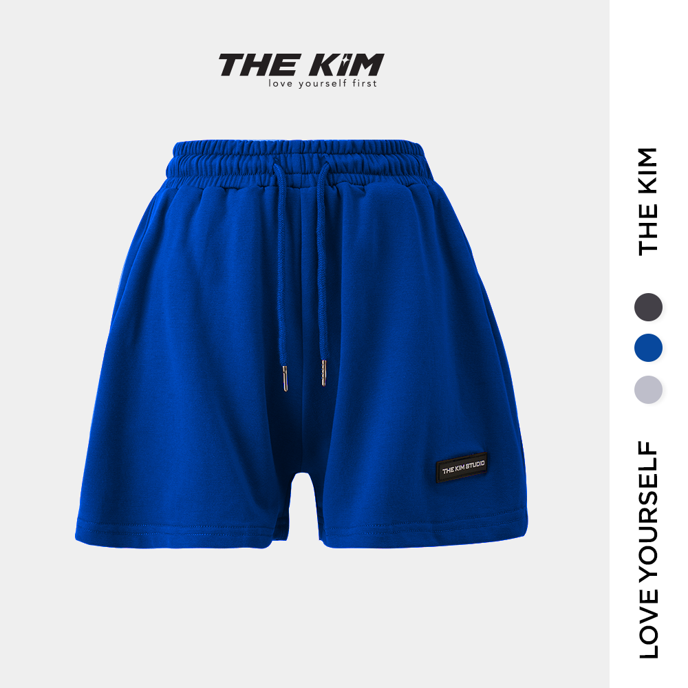 TheKim Q141 Quần short nỉ cotton cạp chun, quần sooc thun nỉ thể thao cạp cao